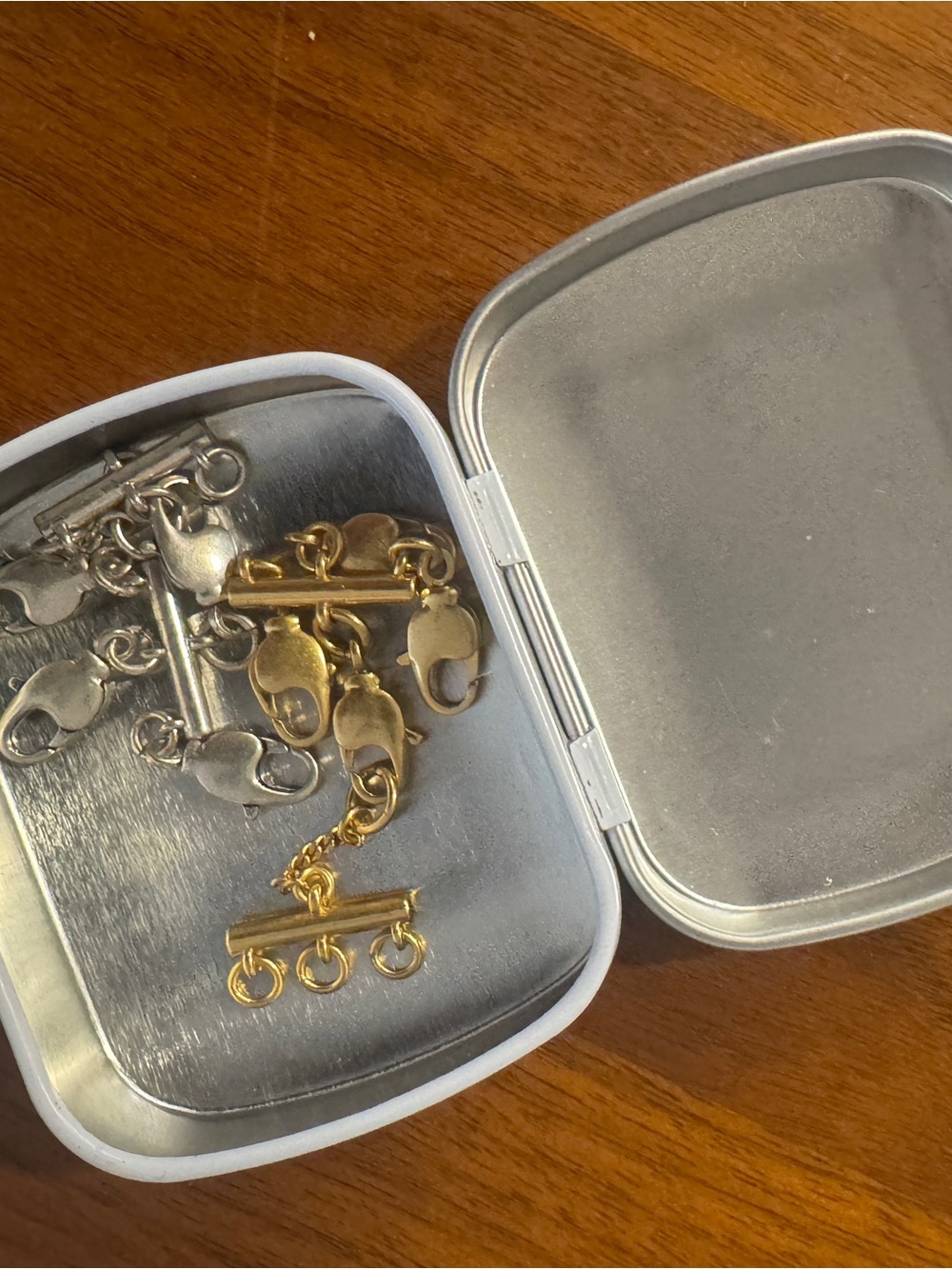 Madewell Necklace Layering Clasp 2 Pack in Gold and Silver - Picture 3 of 4